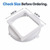 Portable Air Conditioner Exhaust Hose Adapter – White Square-to-Round Connector