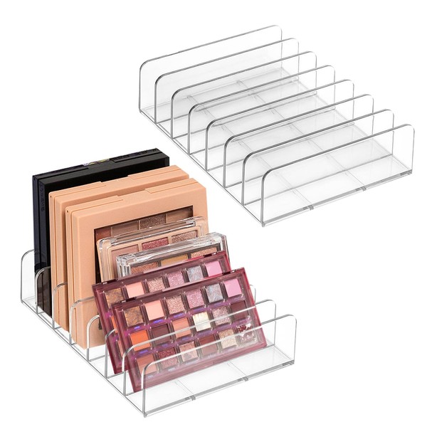 Makeup Palette Organizer2 Pack Acrylic Eyeshadow Palette Pallet,6.7x4.9x1.6 in 7