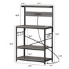 SUPERJARE Bakers Rack with Power Outlets, Microwave Stand, 31.5 X