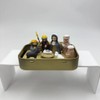 Mini Christmas Nativity Set in Tin Box, Portable Manger Scene