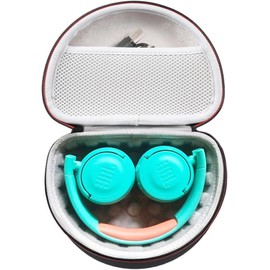 WERICO Eva Hard Case for JBL JR310BT JR300BT JR300 JR310 T600 TUNE660NC T450 T500 T510BT Wireless Bluetooth Earphones with Headset Headphones (Inner Grey)