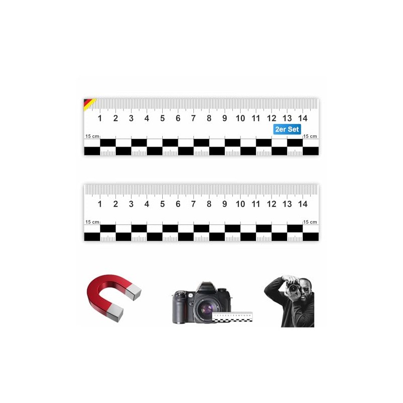 Sachverständigen-Zubehör Crime Scene Ruler as [Detective Magnetic Cards] Set of