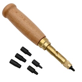 Belt for Drilling Leather Craft Screw Punch Tool Silent Leather Cloth Tool 0.06 / 0.09 / 0.1 / 0.1 / 0.1 / 0.1 inch (1.5 / 2 / 2.5 / 3 / 3.5 / 4 mm) Hammer No Need to Feel Hammer