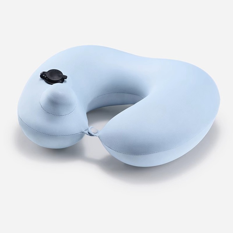 Neck Pillow U Shape Portable Press Inflatable Ice Silk Travel