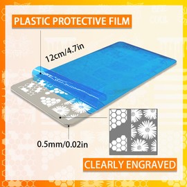 PH PandaHall 6pcs Bee Flower Nail Stamping Plates Honeycomb Theme Nails Art Designs Floral Leaves Manicure Art Stencil Sunflower Daisy Nail Design Template Nail Image Plate for Women Manicures Salon