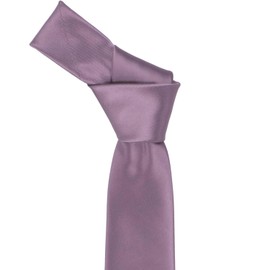 tiemart Boys' Premium Solid Color Tie (Dusty Lilac)