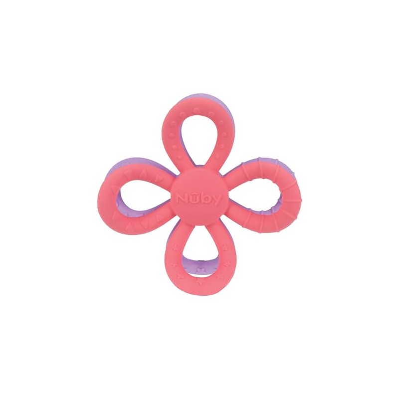 Nuby, Mordedera Aritos Divertidos de Silicón en Forma de Flor,