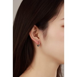 Panda Unicorn Sloth Earrings for Girls - Qings 925 Sterling Silver Small Animal Hoop Earrings Hanging Earrings Hypoallergenic Cute Sloth Panda Unicorn Gifts for Women Daughter, Sterling Silver, No