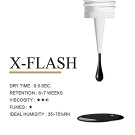 JOAMOUR X-Limit Flash Eyelash Extension Glue – 0.5 Sec Drying, Low Fume, 6–7 Weeks Retention, Professional Lash Adhesive, 8ml