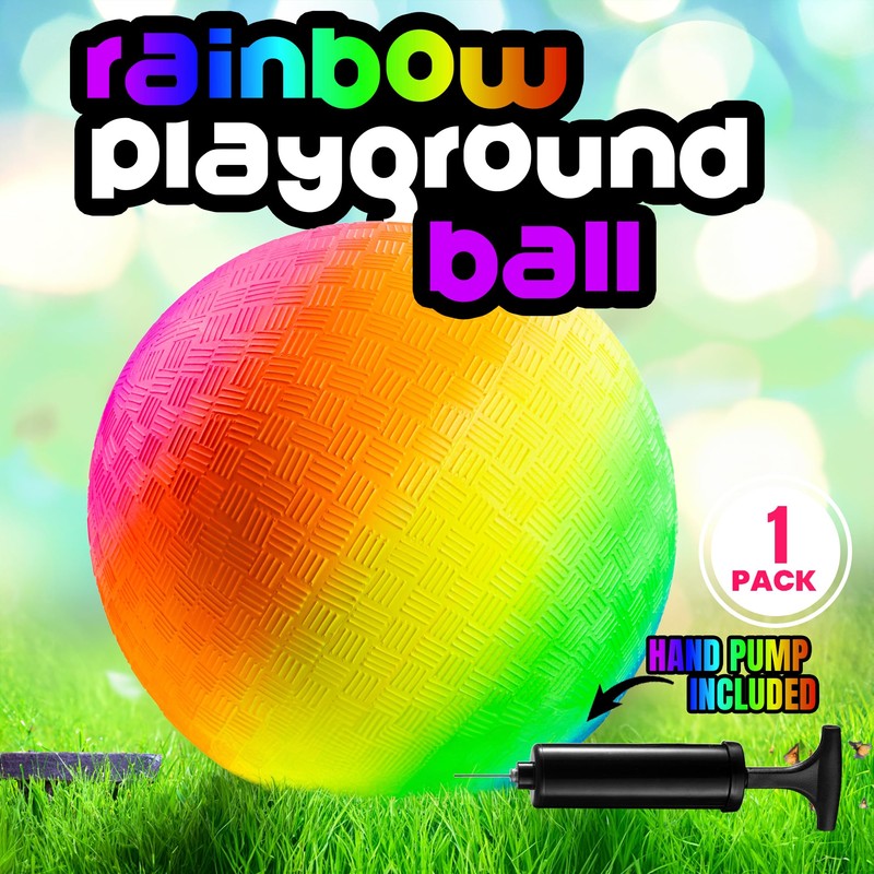 Bedwina Bedwina Rainbow Playground Ball - 8.5Inch (Pack of 1)