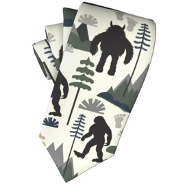 Geoocii Bigfoot Novelty Tie Fun Necktie For Men Teen Boys Ties Formal Business Wedding Gift For Husband Father