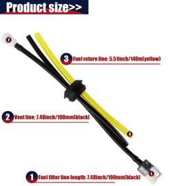 QAZAKY Fuel Gas Tank Grommet kit with Fuel Line Filter Primer Bulb for Echo Blower String Trimmer PAS225 PE201 PE310 PPF210 HC150 HC151 HCA266 SHC210 SHC211 SHC212 SRM211 SRM225 SRM230 SRM231