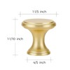 Ravinte 30 Pack Brushed Brass Kitchen Cabinet Knobs, Solid Brass