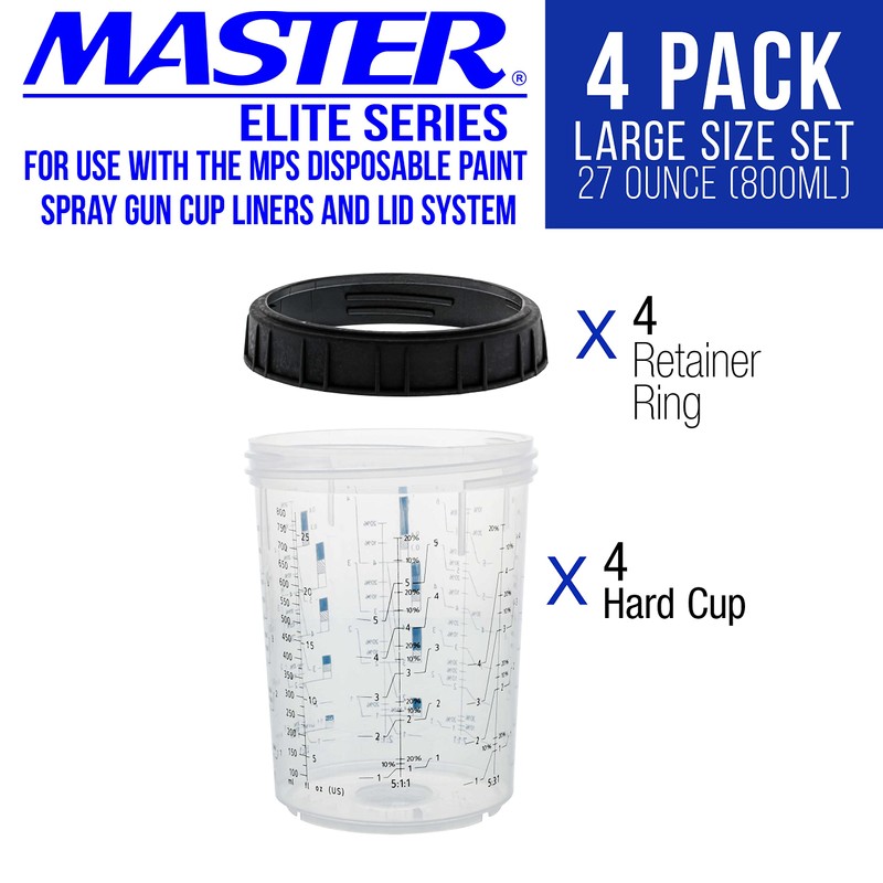 Master Paint System MPS, 4 Pack Set of Large Size