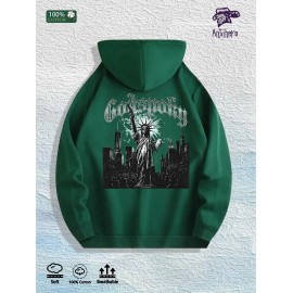 Saints Studios 2025 Graphic Hoodie 100% Cotton US Warehouse 7 ColorsColor: Army Green, Size: 2 XL