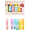 Moisturizing Fruit Flavored Lip Balm Set with Vitamin E &