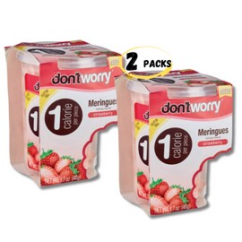 Don't Worry Meringue Cookies Keto Friendly | Strawberry | 2 PACKS