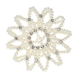 Beaupretty Pearl Hair Snood Elastic Hair Snood Net Crochet Hairnet Ballet Bun Hair Covers for Dance Performance (White)