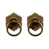 Tiazza 2Pcs Antique Brass Ring Pulls Handle Kitchen Cabinets Wardrobe