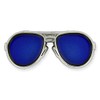 PinMart Trendy Silver and Blue Lenses Aviators Sunglasses Enamel Lapel