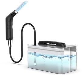 LUOOV Electric Rechargeable Handheld Personal Travel Bidet Portable for Toilet,Bathroom and Outdoor Hiking Strong - Soft Pressure Options Refreshing Clean with 2.3L Water Storage (Black 2.3L)