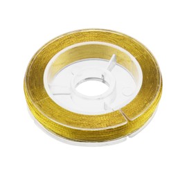 The Lord of the Tools Fishing Rod Ring DIY 100M Fixing Line Fishing Rod Guide Ring Modified Tying Ring Wrapped Line Fishing Gear Deck Line Metal Line, Gold