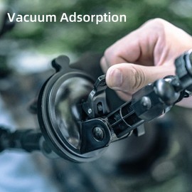 SUREWO Suction Cup Car Mount for GoPro,Windshield Window Dashboard Holder with Phone Clip Compatible with GoPro Hero 13/12/11/10/9/8/7/6,DJI Osmo Action 5 pro/4/3 and Most Action Cameras