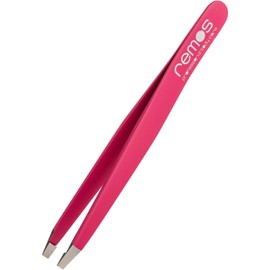 Remos Eyebrow Tweezers Stainless Steel with Straight Tip 9.5 cm in Fuchsia