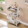 Gewudraw 3-Tier Bathroom Ladder Shelf with Drawer, Bathroom Floor Storage