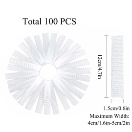 100 Pcs Flowers Head Protective Netting, 12cm Rose Flower Bud Protection Mesh Cover for Florists Wrapping Supplies (Transparent)