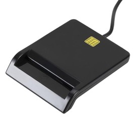 Xuegier USB Smart Card Reader ATM Bank Tax Declaration Ic Card Reader Authenticator ID Card Smart Card Reader(Black)