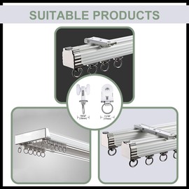 ZSHINE Aluminium Alloy Heavy-duty Curtain Rail Pulleys Runners(50pcs)