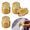4 Pack 1/2" NPT Boat Drain Plugs Solid Brass Boat