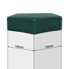 SKIR'CO (2 pcs) Fence Post Caps, Square 100 x 100