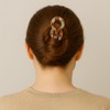 French Hair Pins, 3-Pack Acetate 2-Prong U-Shaped Hair Forks