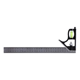 Combination Angle Ruler, Right Angle Ruler, Carpenter Square, Combination Square, 300 mm, Multifunctional, Adjustable, Ruler Combination, Try Square Metal