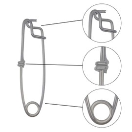 SHADDOCK Spearfishing Longline Tuna Fishing Clips Stainless Steel Spring-loaded Float Line Snaps High Strength Branch Hanger Float Snapper Tuna Clip Sea Fishing Tackle