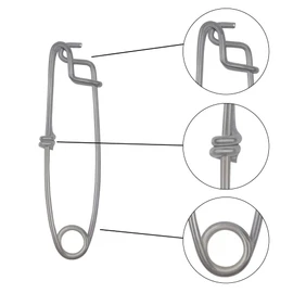 SHADDOCK Spearfishing Longline Tuna Fishing Clips Stainless Steel Spring-loaded Float Line Snaps High Strength Branch Hanger Float Snapper Tuna Clip Sea Fishing Tackle