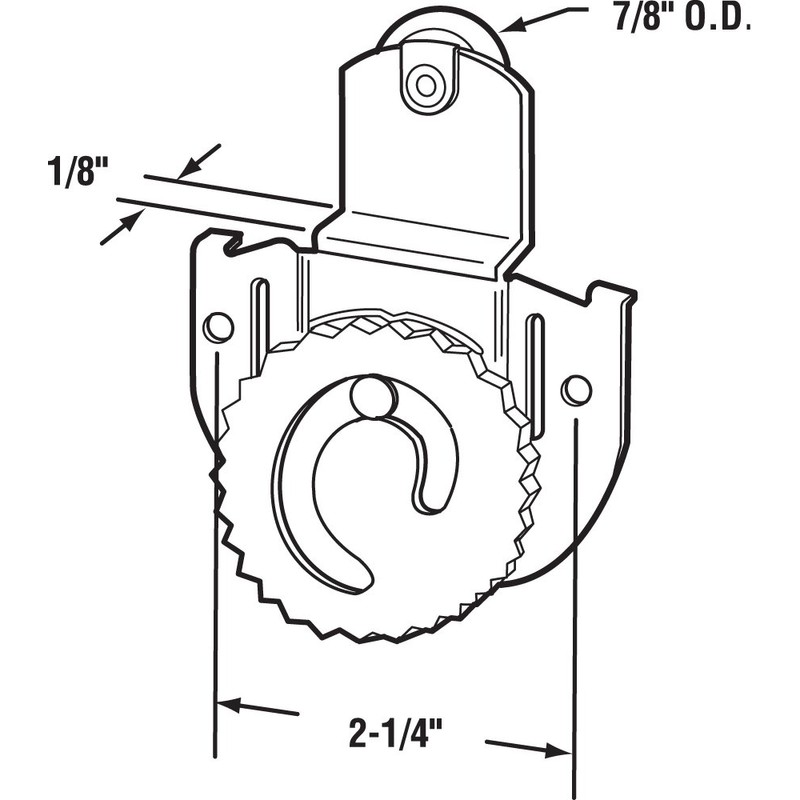 Prime-Line Products N 6648 Closet Door Roller, Front, 1/8-Inch Offset,