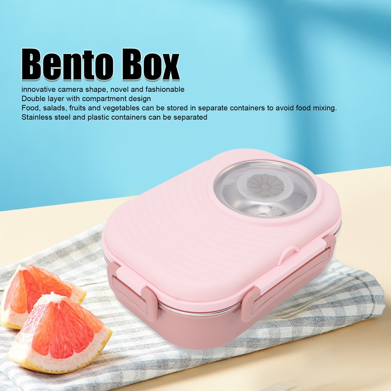 1450ml Bento Lunch Box Stainless Steel Compartment Thermal Bento Box