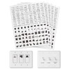 GOMAKERER Pack of 780 Light Switch Stickers, 2 Types Transparent