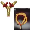 Chiloskit Shut Off 3 Way Ball Valve, Brass 3/8" Hose