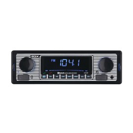 SDX Vintage Bluetooth Car Head Unit Receiver MP3 Player AUX USB Charging Port