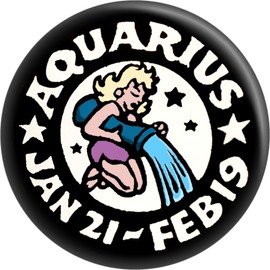 Zoltan Fortune Telling Machine - Aquarius - 1.25 Round Button