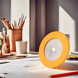 Steel Drawing Tool, Circle Drawing Maker, Metal Round Circle Drawing Tool, Adjustable Circle Drawing Tool, Stainless Drawing Ruler with Clear Scale, Ruler for Design and Office (4.9inch)