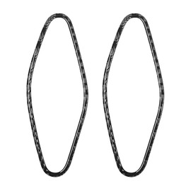 SUNBREATH Real Carbon Fiber A Pillar Loudspeaker Inner Ring Sticker Interior Decoration Compatible with 2024 2025 Ford Mustang 2PCS Black