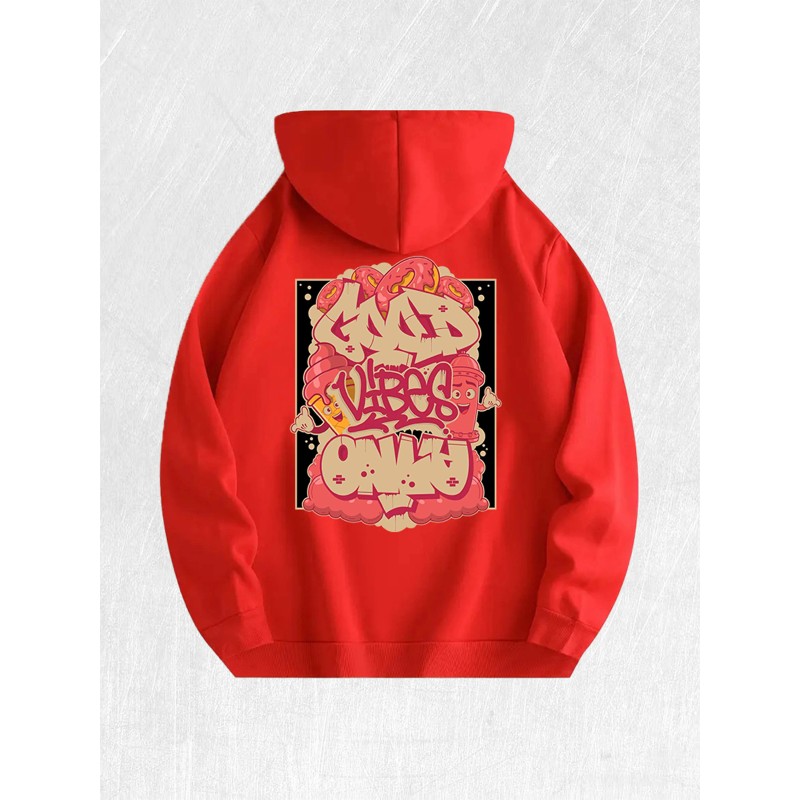 Good Vibes Only Graffiti Graphic Hoodie 100% Cotton US Warehouse
