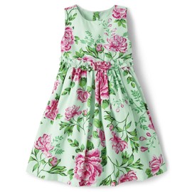 Gymboree,Girls,Spring Matching Dress Adult, Kids, Baby,4,Green Floral