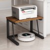 WRITECRY Desktop Printer Stand, 2-Tier Wood Rustic Printer Shelf for