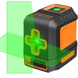 Self-Leveling Laser Level Tool with Adjustable Brightness, Green Cross Line Laser Leveler Construction Tool for Picture Hanging, Floor Tile, Home Renovation, DIY Projects